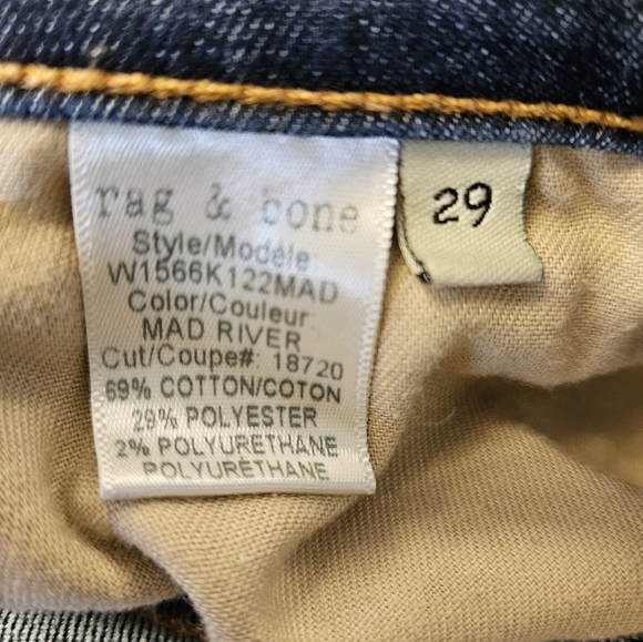 Rag & Bone 10 inch Ankle Skinny High Rise Jean Mad River - Picture 5 of 6